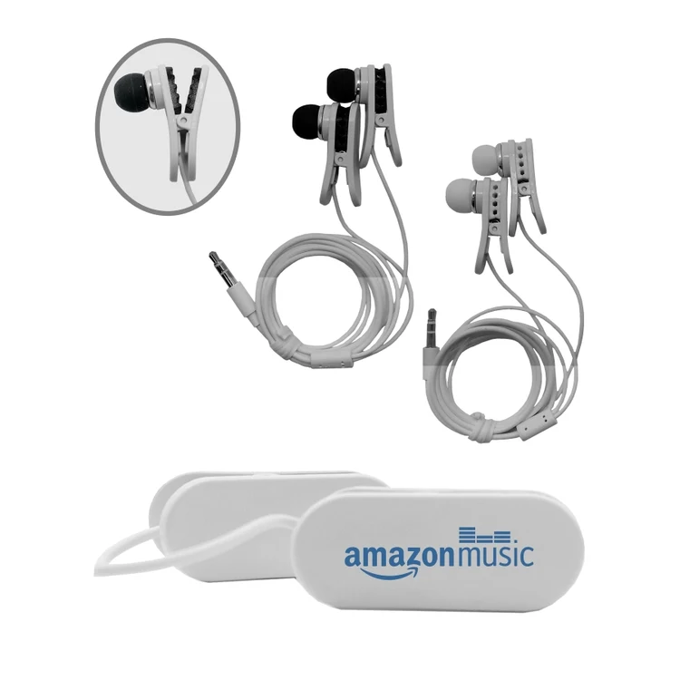 Ear Buds With Clothing Clip 1