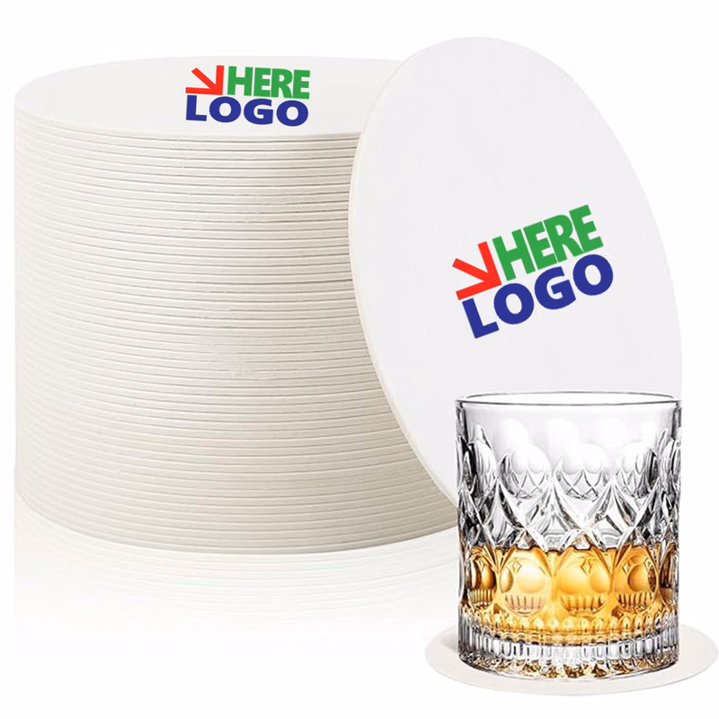 3.54" Water Absorbing Disposable Paper Coaster