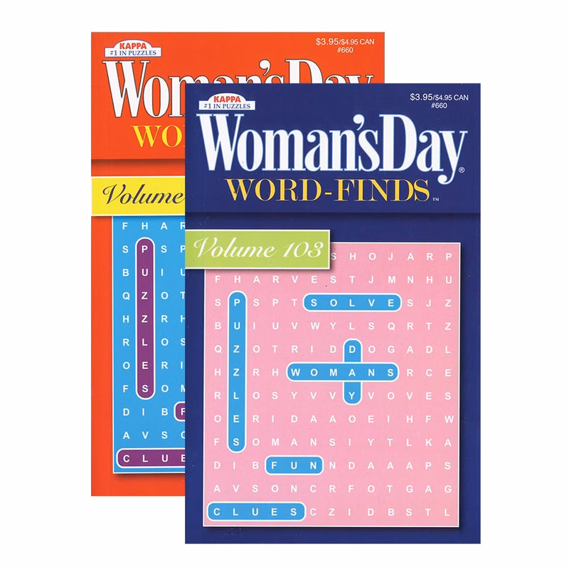 Woman's Day Word Finds Puzzle Books - Two Titles