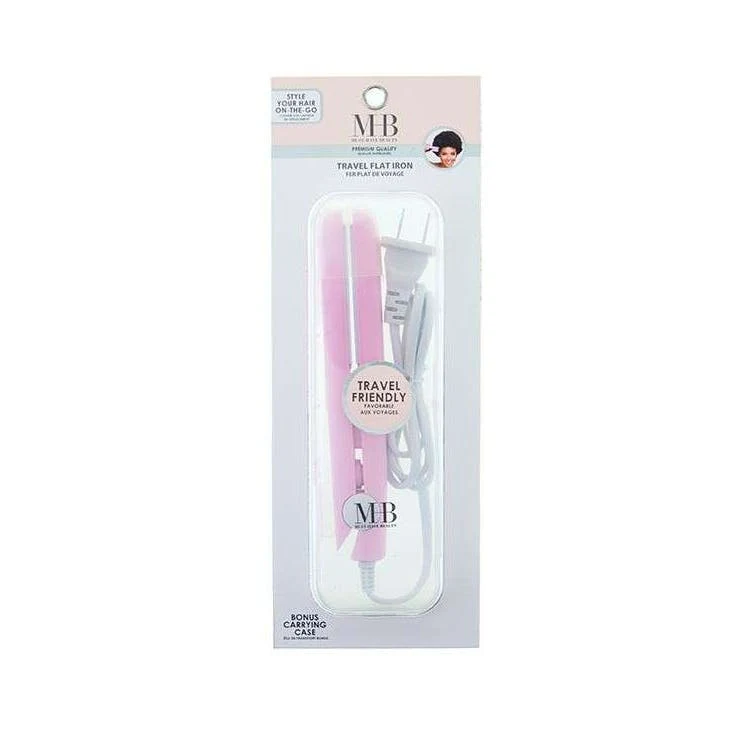 Travel Flat Iron with Carrying Case - Pink 1