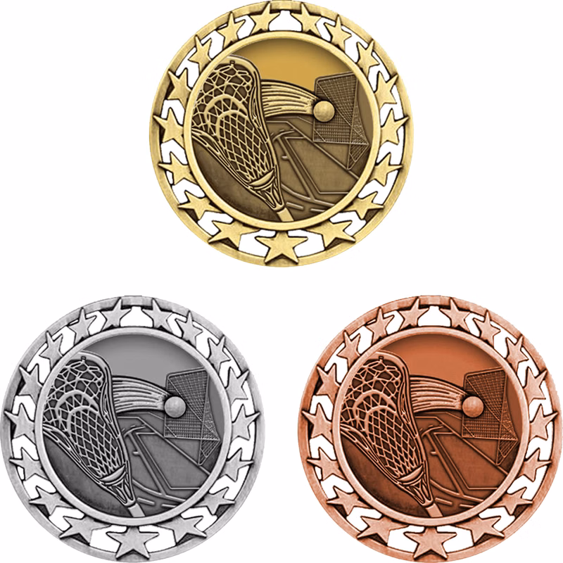 Stock Star Sports Medals: Lacrosse