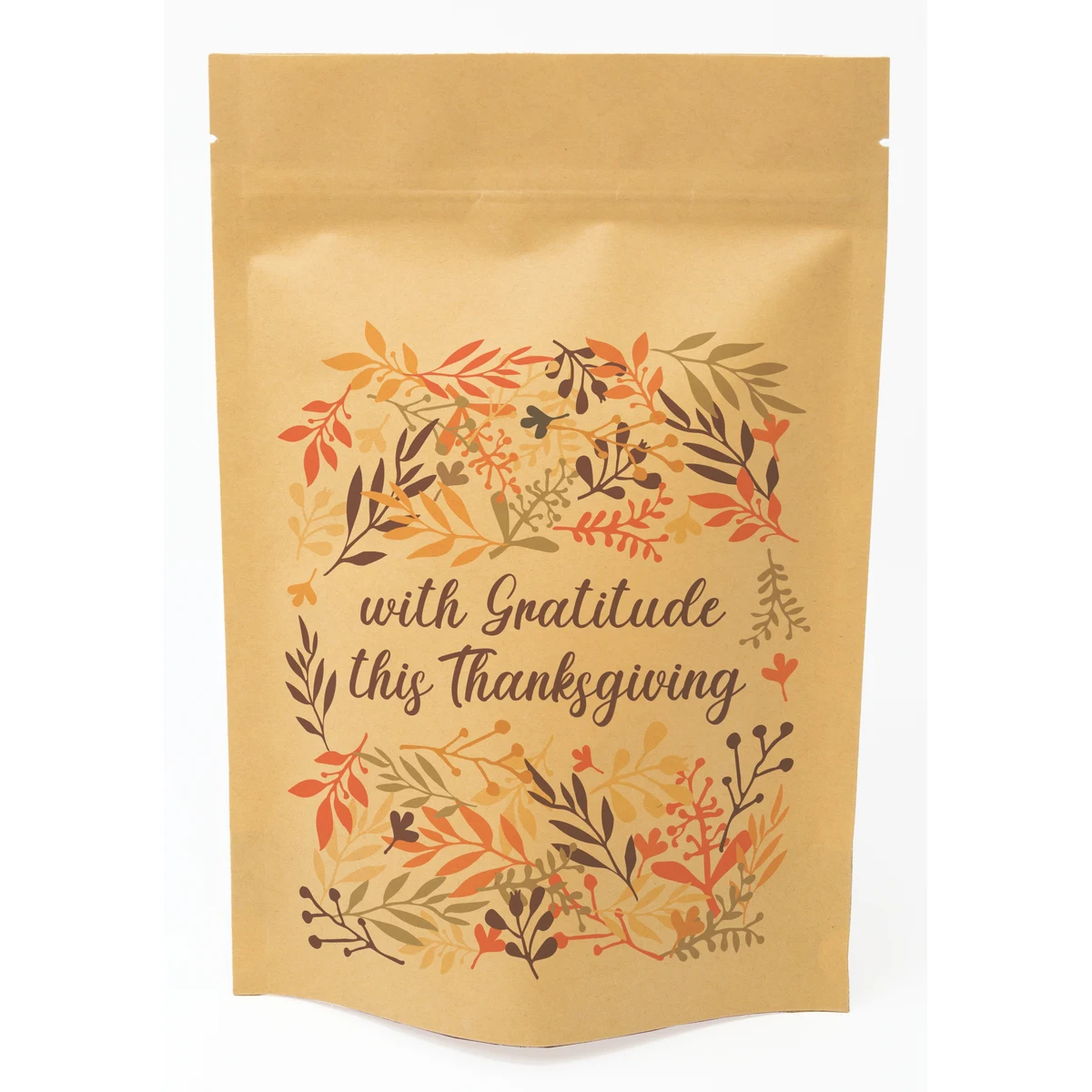 Fall Floral Predesigned Kraft Barrier Pouch (6"W x 9"H x 3"D) 1