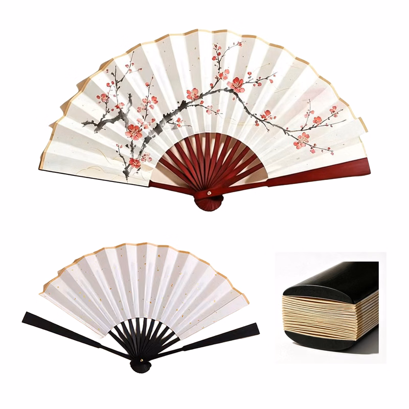 Custom Blank Chinese Folding Paper Fan for Logo