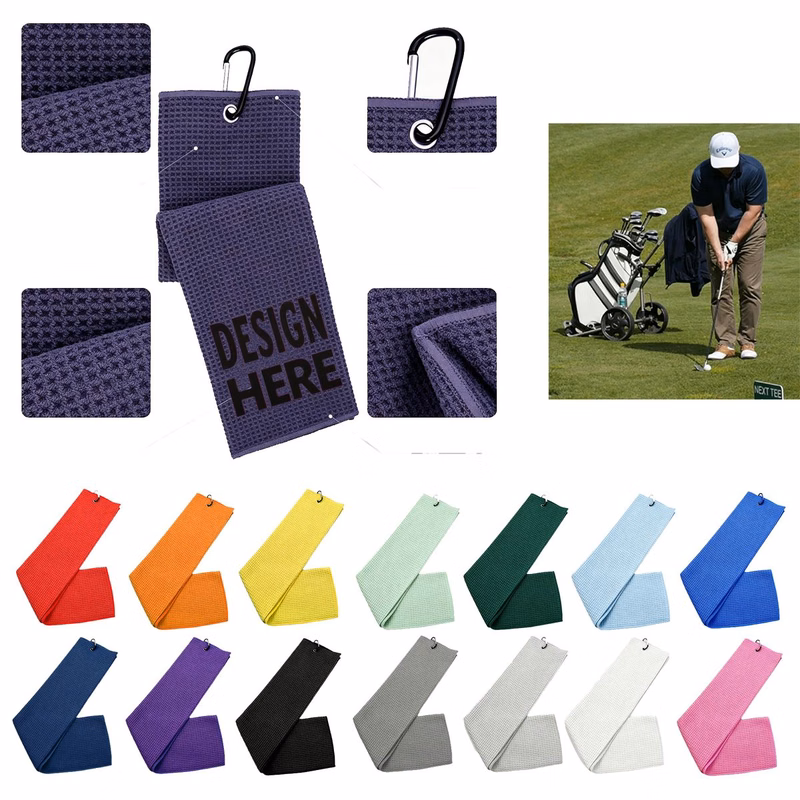 400GSM 3 Hole Microfiber Golf Towel