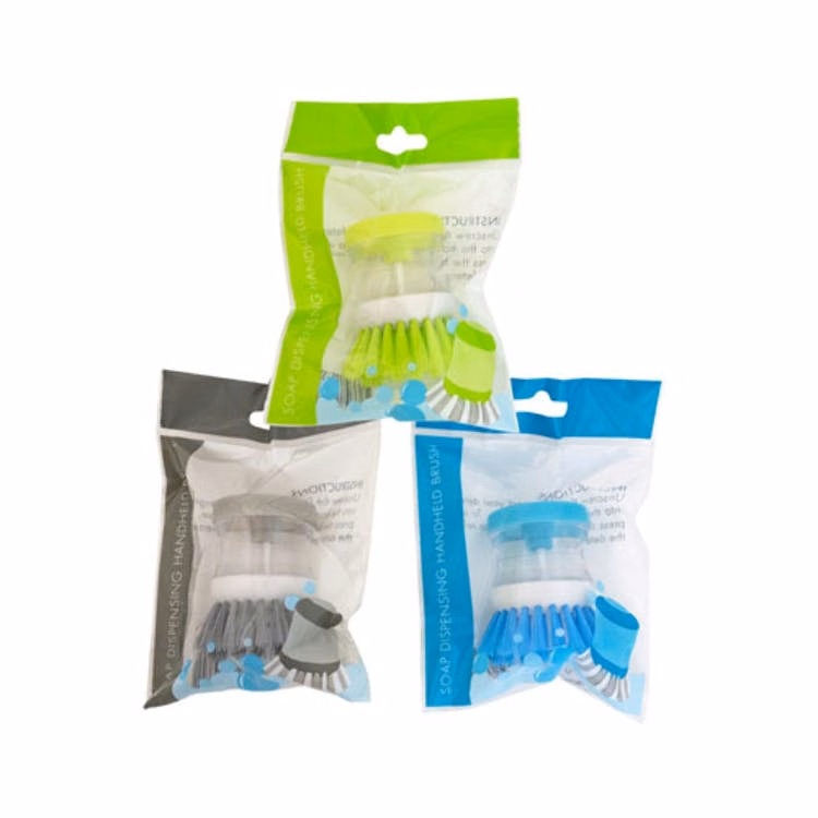 Soap Dispensing Brushes - Handheld Assorted Colors