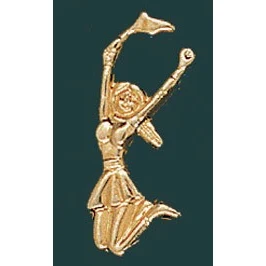Cheerleader Metal Chenille Letter Insignia Pin 1