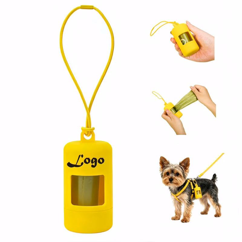 Compact Dog Waste Bag Dispenser With Secure Lanyard