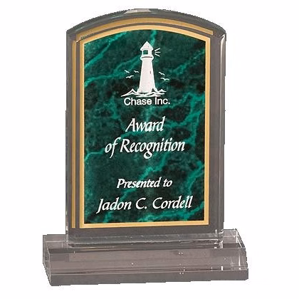 Green Marble Acrylic Award
