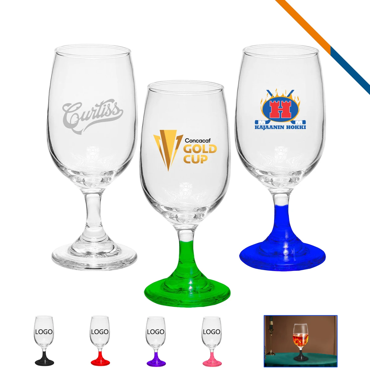 Olibiden Wine Glasses - 8.5 OZ. 1
