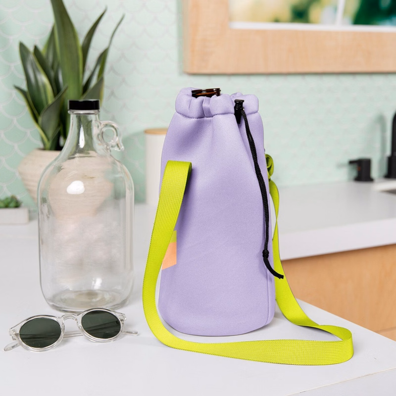 NEOPRENE GROWLER COVER WITH DRAWSTRING