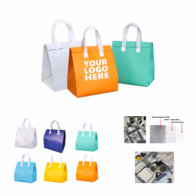 Laminated Waterproof Cooler Insulated Tote Bag MOQ50