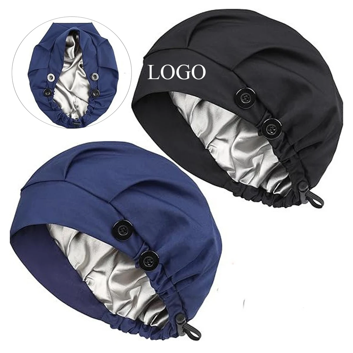 Double Layer Fluffy Hair Bonnet 1