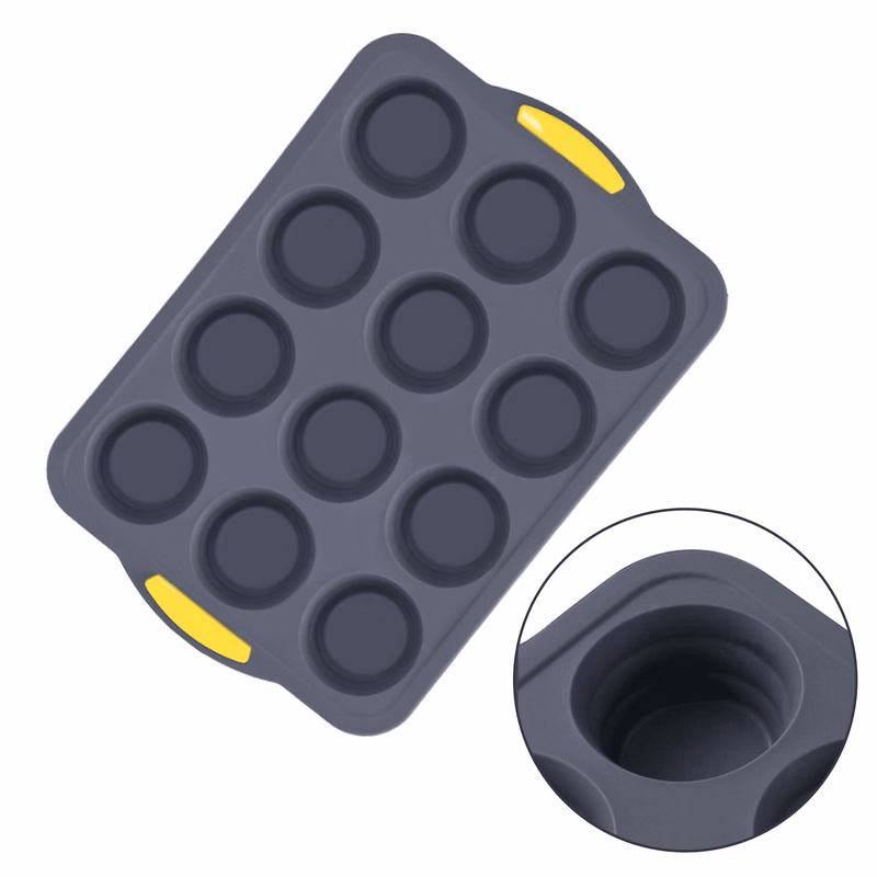12-Cup Food Grade Silicone Muffin Mold