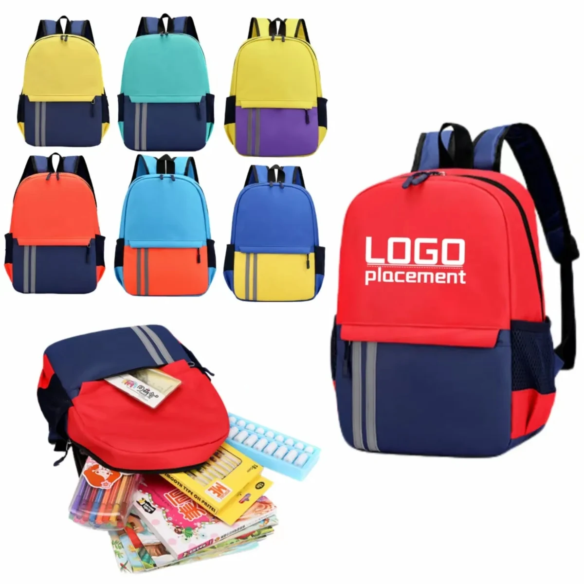Custom Logo Cartoon Children's School Backpack 1