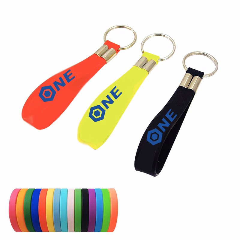 Customizable Silicone Keychain 50pcs