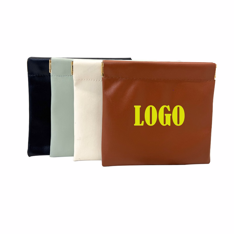 PU Leather Self-Closing Mini Storage Bag