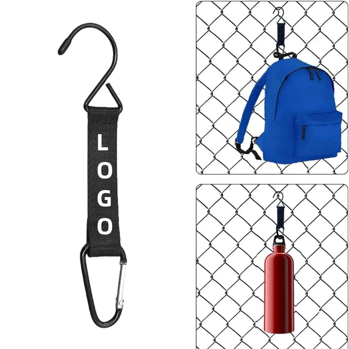 Carabiners With Strap Cimbing Hook For Outdoor Camping 1