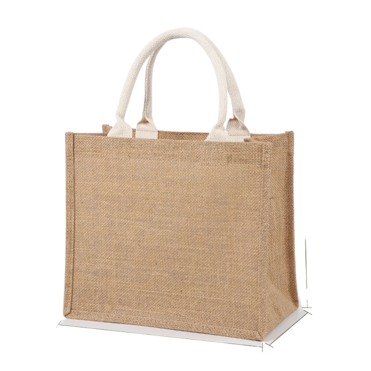 MOQ20 Jute Handbag Shopping Bag, custom tote bag with logo imprint 1