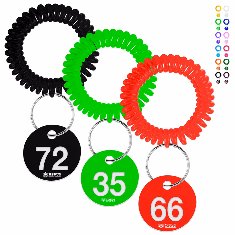 EVA Plastic Spring Number Plate Keychain