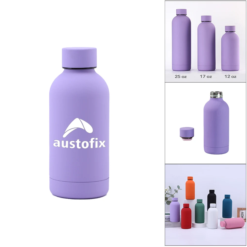 12 Oz Stainless Steel Vacuum Insulated Thermal Bottle, custom water bottle with logo imprint 1