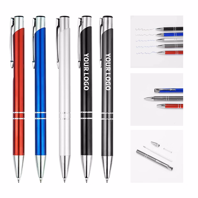 Metal Click Action Ballpoint Pen With Refill