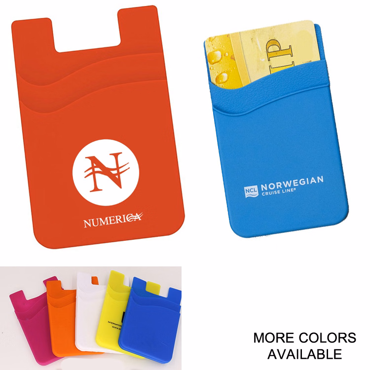 ColorWave Stick-On Card Wallet