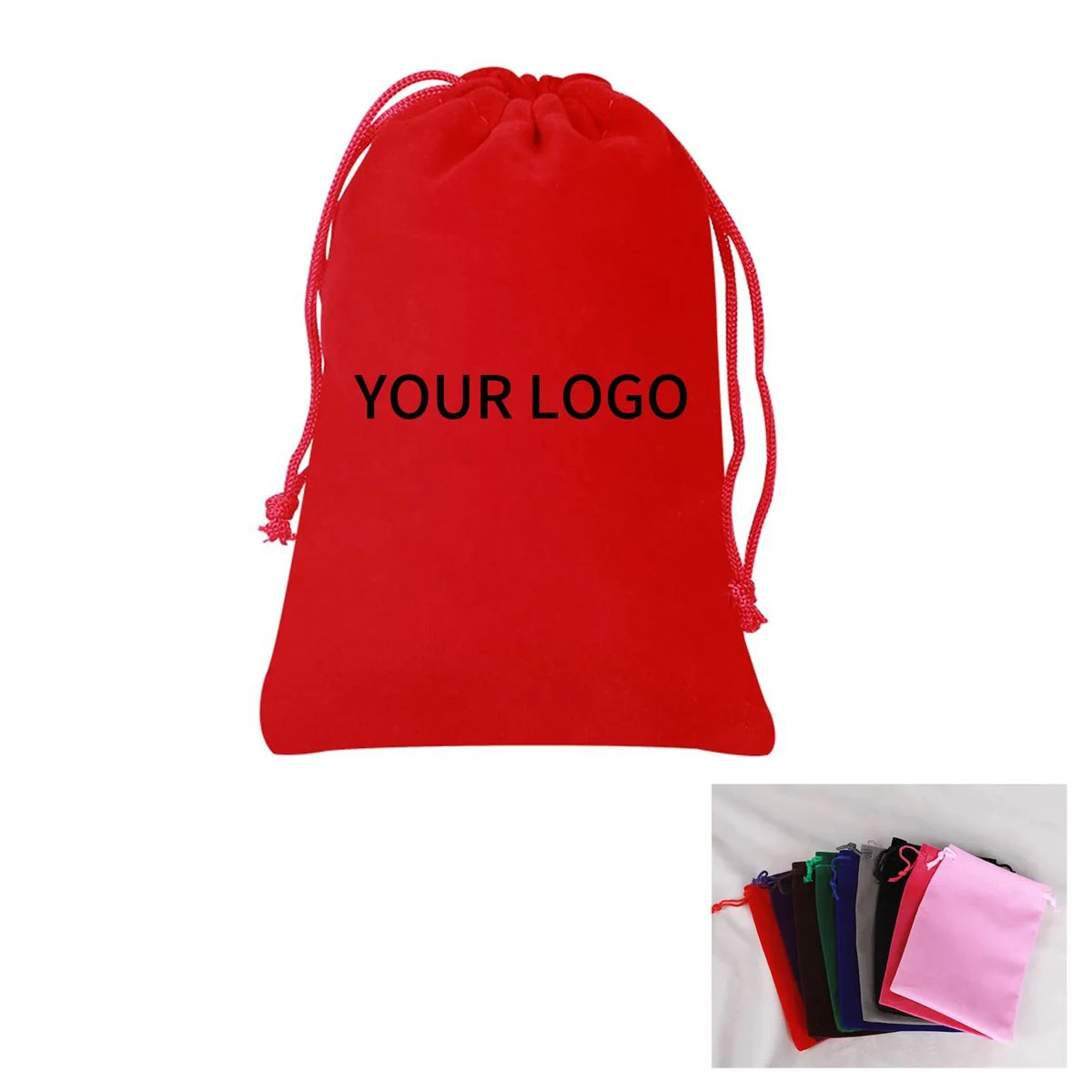 Festive Velvet Drawstring Bag for Seasonal Gifts 1