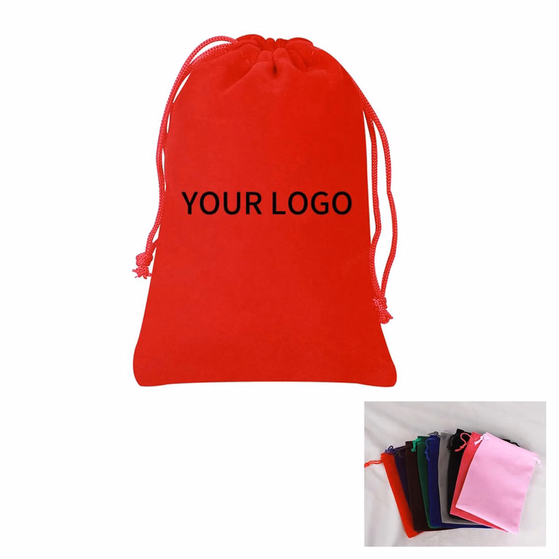 Festive Velvet Drawstring Bag for Seasonal Gifts