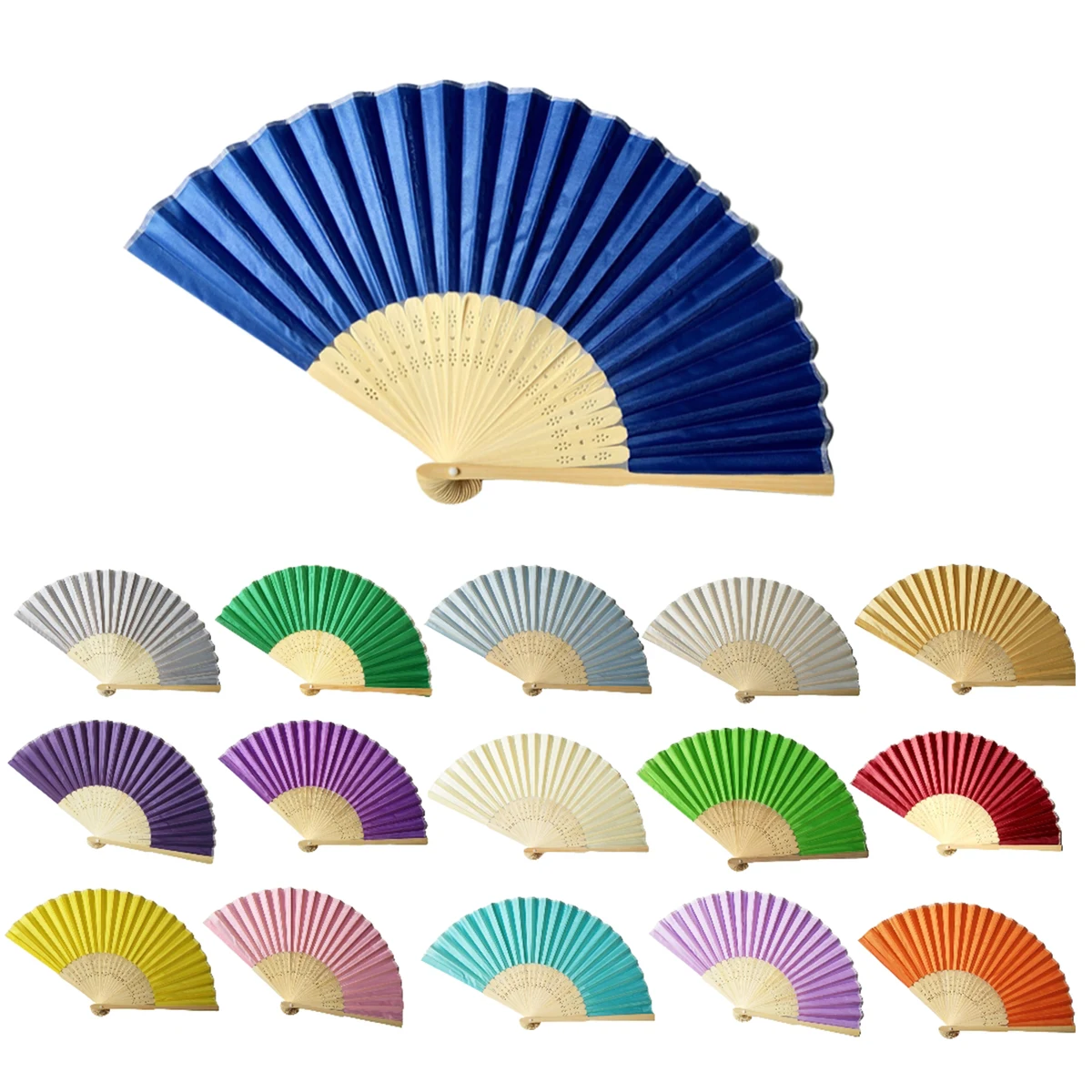 Hand Held Folding Silk Fan 1