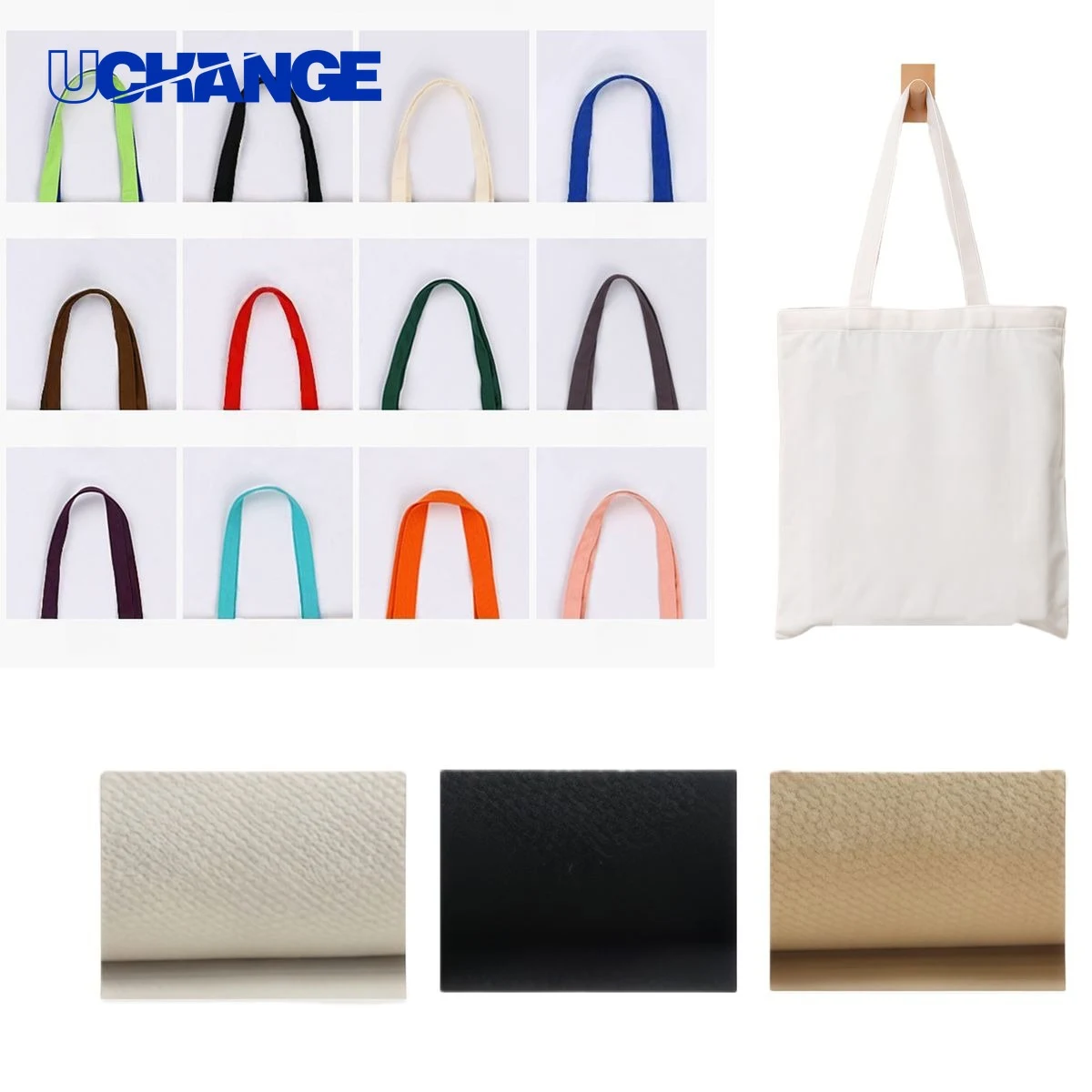 Canvas Tote Gift Bag Organizer, custom tote bag with logo imprint 1