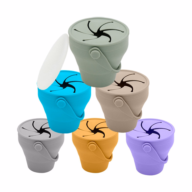 Collapsible Silicone Snack Bowl For Kids Safe Easy To Clean