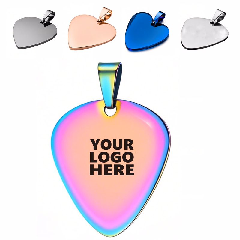 Guitar Plectrum Necklace Made of Stainless Steel