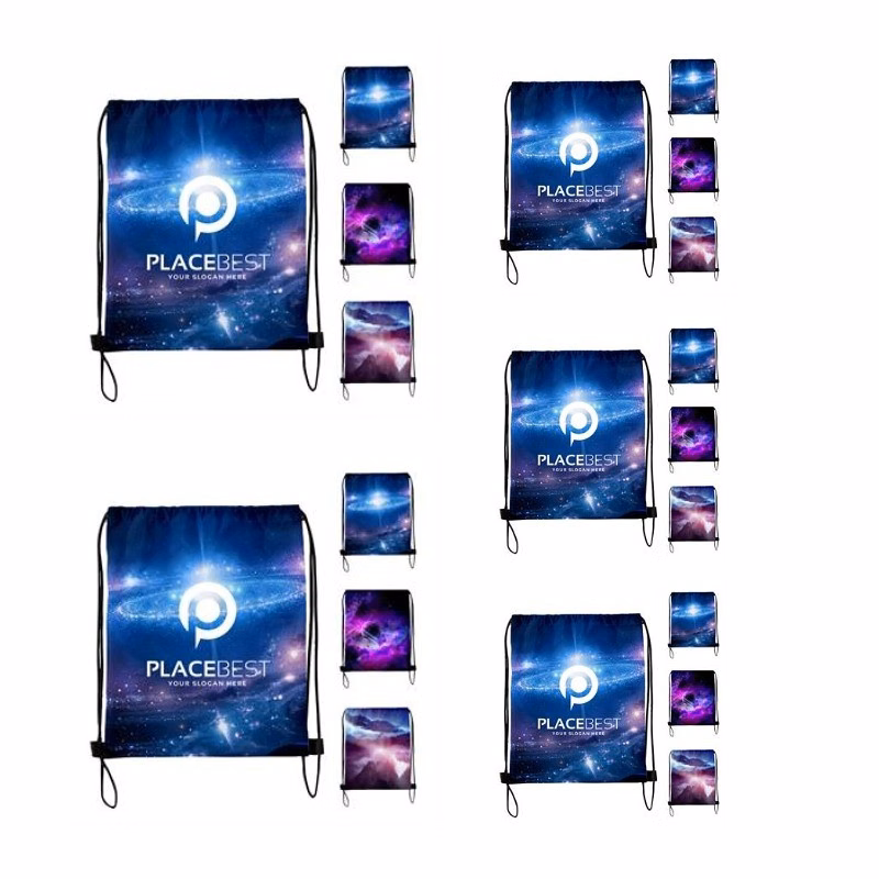Dye-Sublimated Polyester Drawstring Backpack