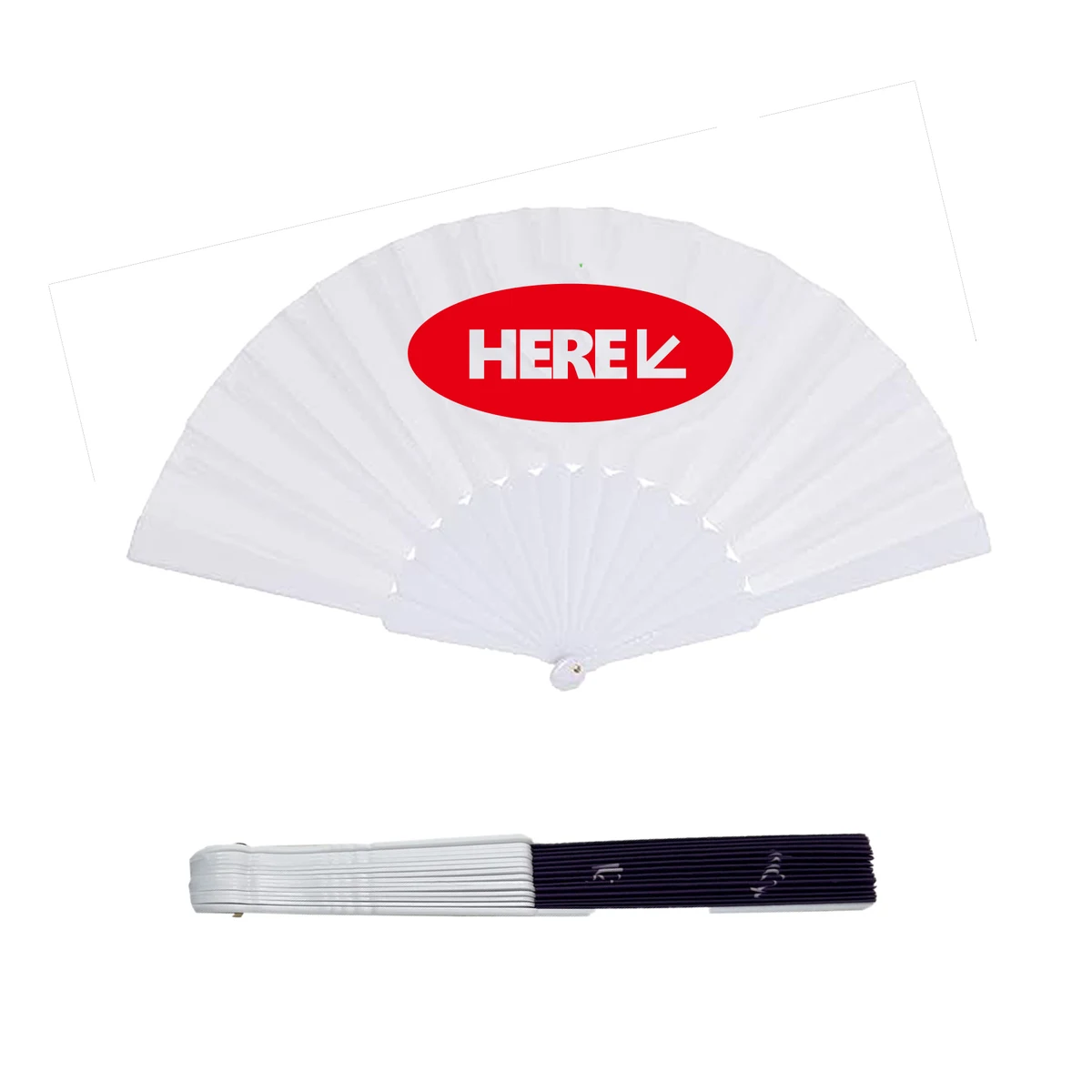 Elegant Foldable Bamboo & Polyester Hand Fan 1