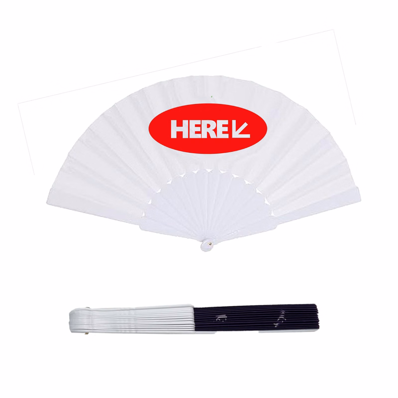 Elegant Foldable Bamboo & Polyester Hand Fan