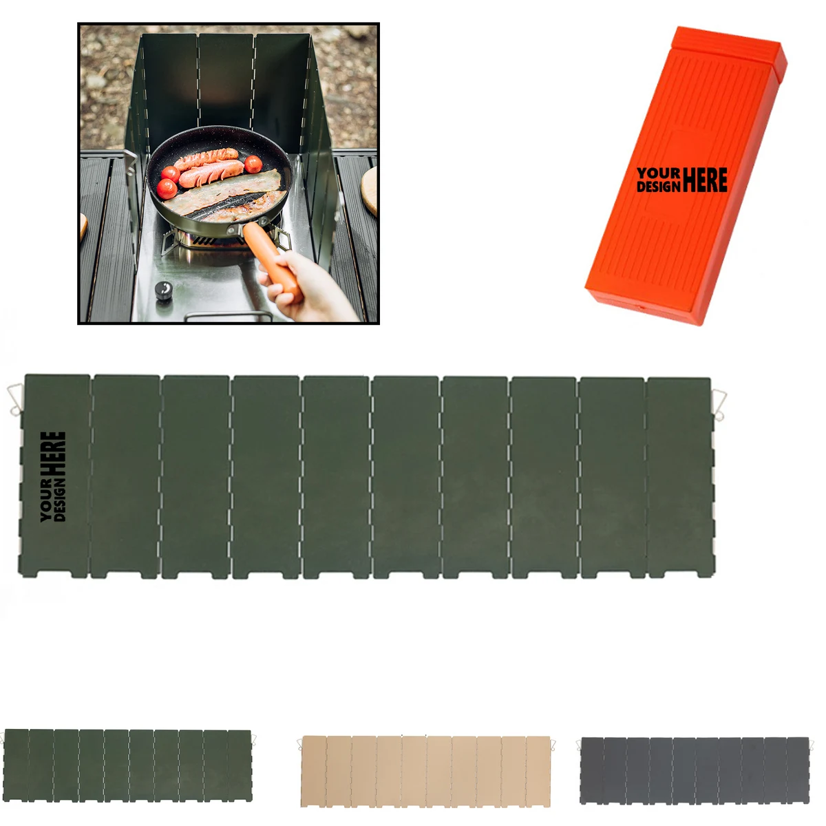 10-Piece Foldable and Portable Stove Wind Deflector with Baffles 1