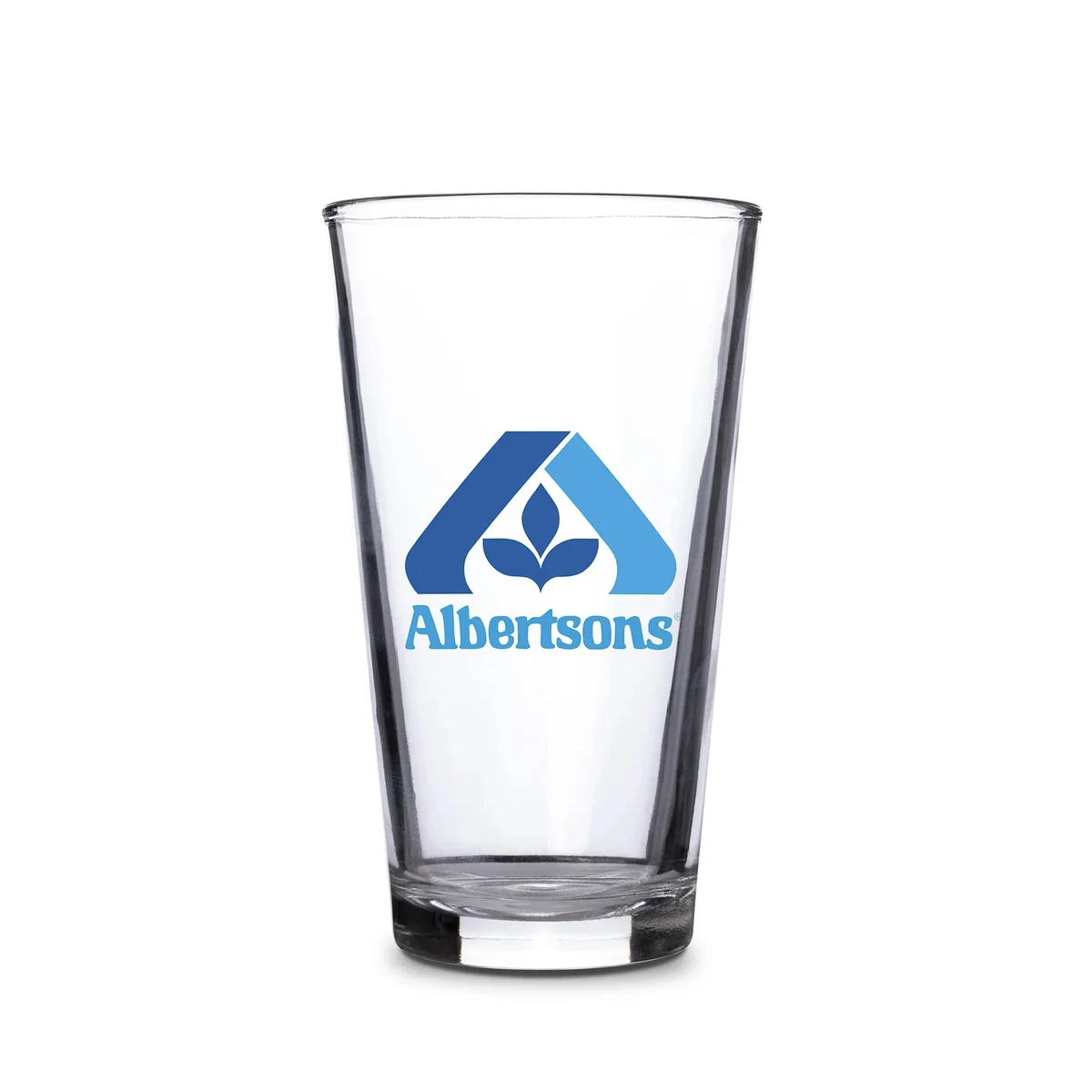 16oz. Clear Pint Glass, custom glassware with logo imprint 1