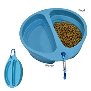 Production Stretchable Dual Pet Bowl Food Tray 1