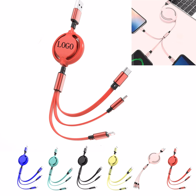 Retractable 3-In-1 Multi Charger Cable