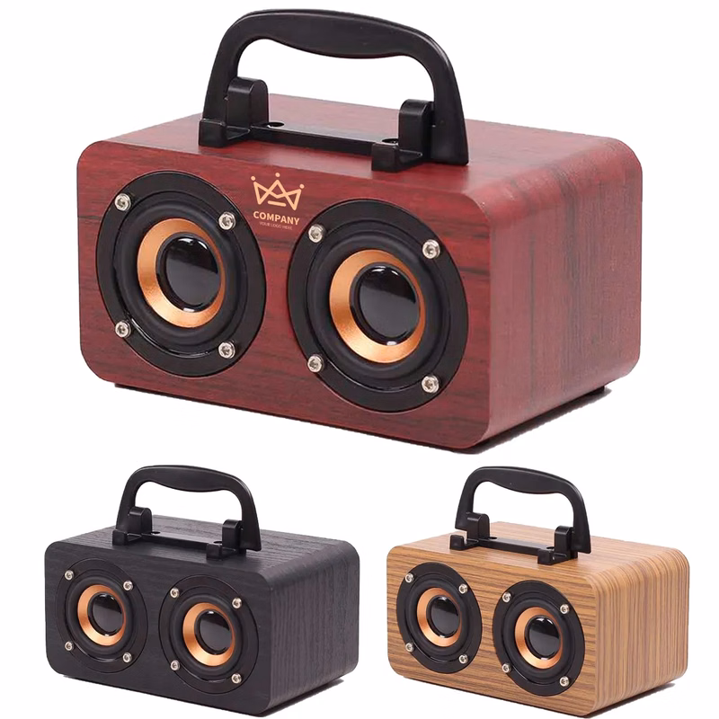 Vintage Bluetooth Speaker 360 Degree Wooden Music Player