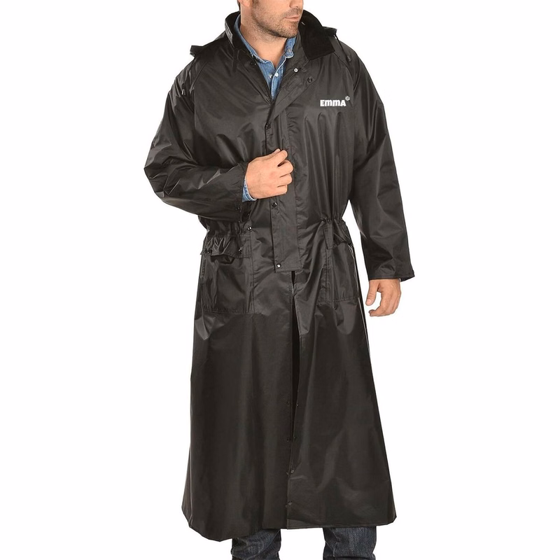 Unisex Full Length Waterproof PVC Saddle Slicker Rain Coat
