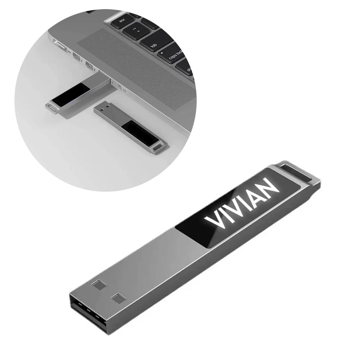 Custom LED Light Zinc Alloy USB Flash Drive 1