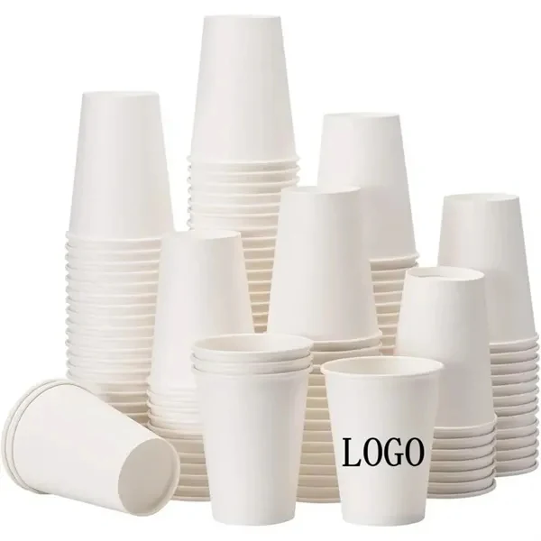 Custom 22 oz Disposable Paper Cups Thickened Walls — Hot Cold Beverage Promo 1