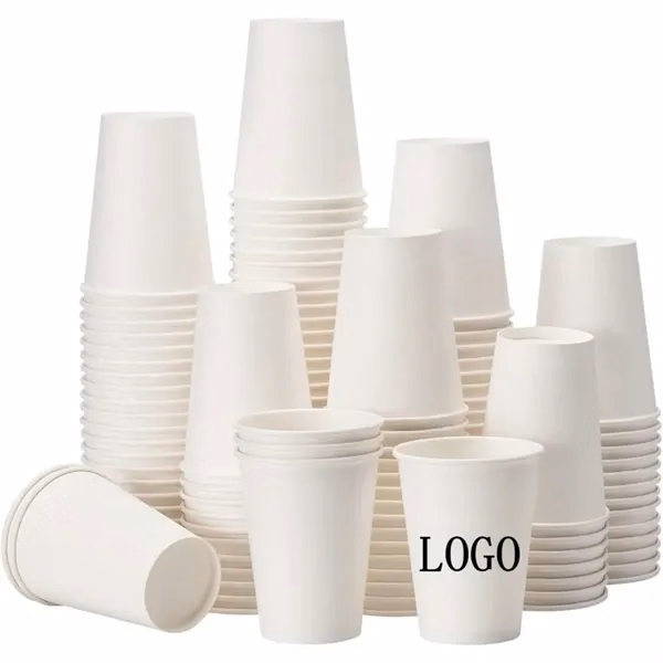 Custom 22 oz Disposable Paper Cups Thickened Walls — Hot Cold Beverage Promo