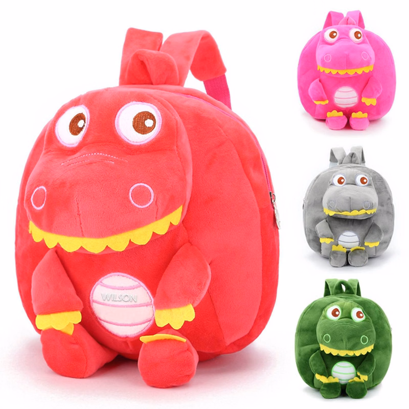 Little Dinosaur Kids Plush Backpack School Bag
