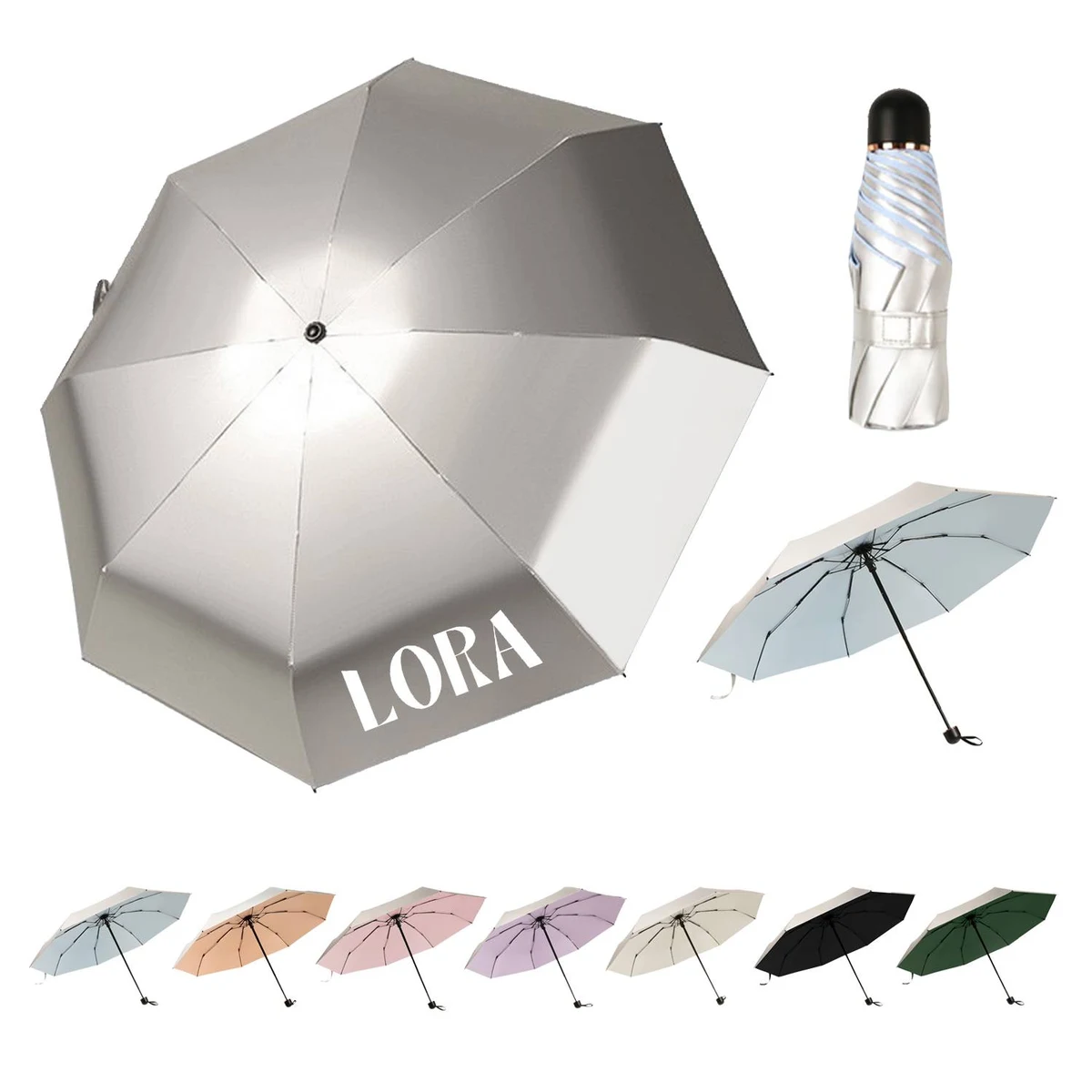 Mini Titanium Silver Coating Sunscreen Umbrella 1