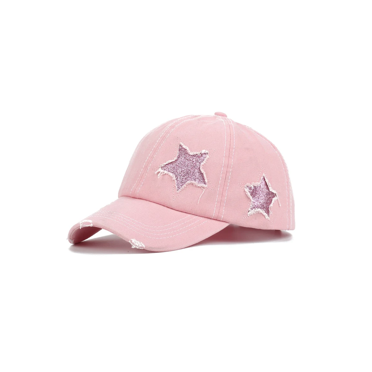 Washed Cotton Distressed Baseball Cap With Adjustable Closure 1