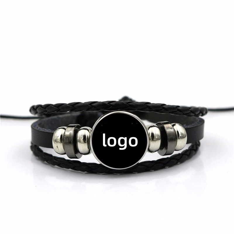 Black Braided Leather Bracelet