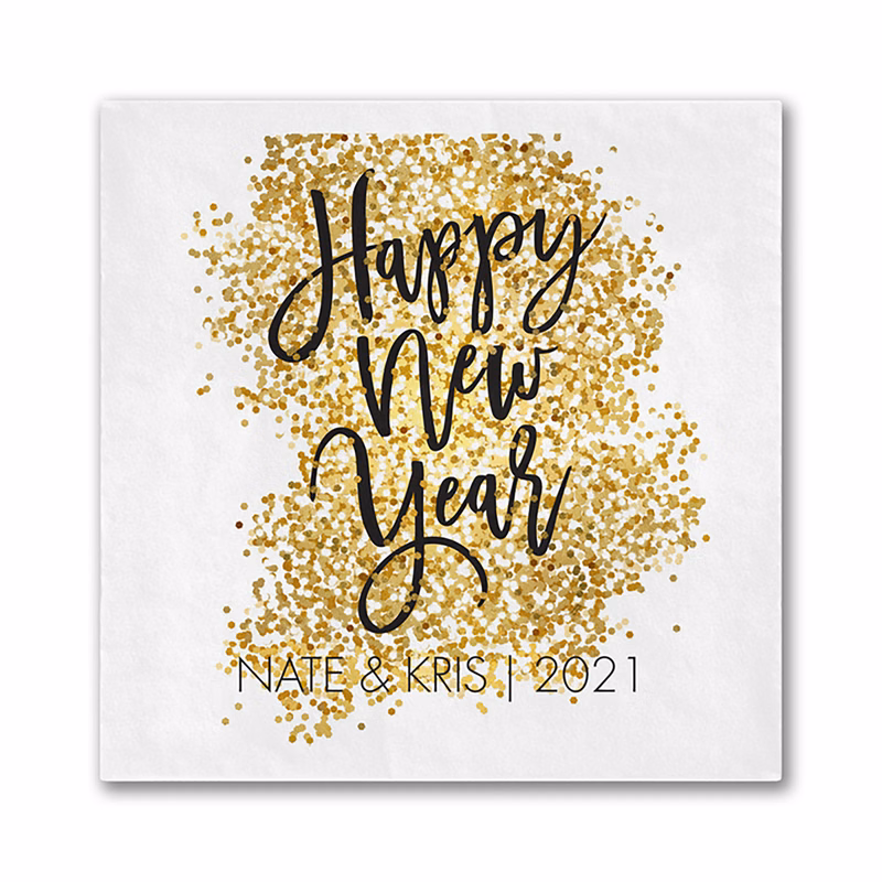 Glittery New Year Luncheon Ooh La Color Napkin