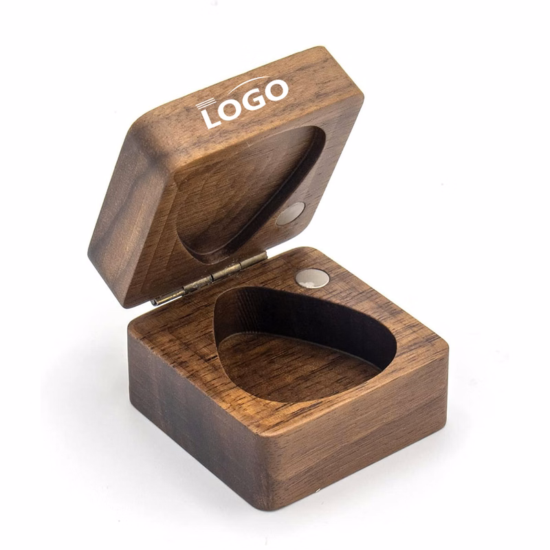 Wooden Guitar Pick Box